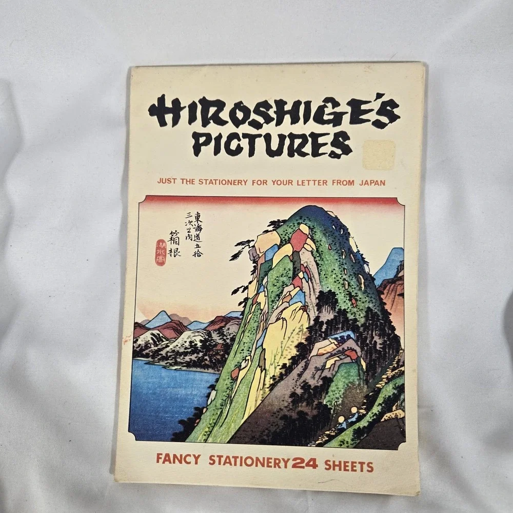 Vintage Hiroshige's Pictures Japanese Stationery Set 18 Sheets 7 Envelopes